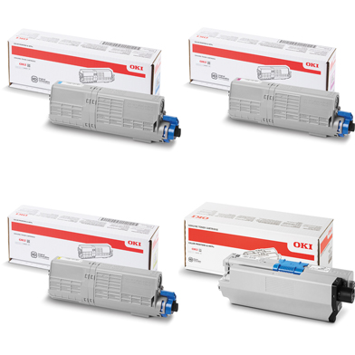 OKI Hi-Cap Toner Value Pack CMYK (5,000 Pages)