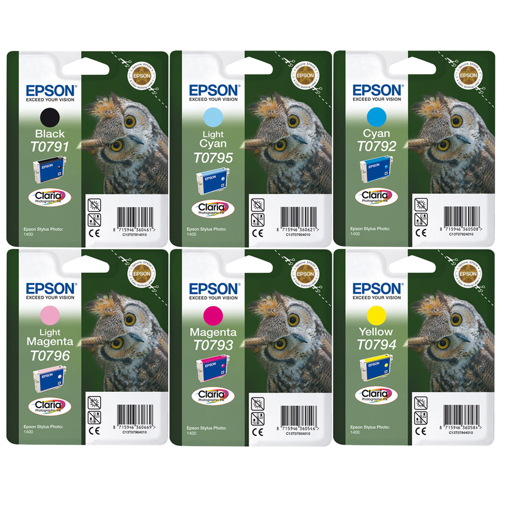 Epson Epst079inkvl T079 6 Colour Ink Cartridge Value Pack Epst079inkvl