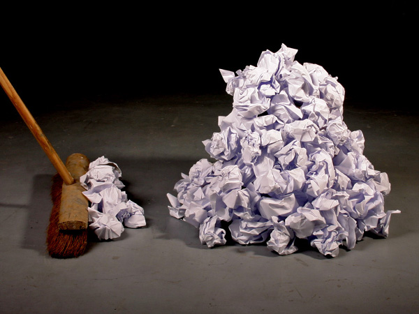 waste paper sweeping