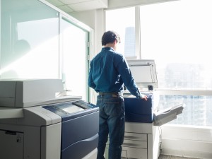 Asian businessman in office