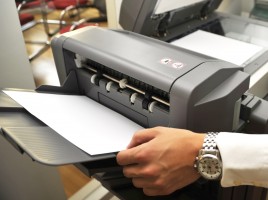 Man using printer