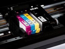 ink cartridges in a printer