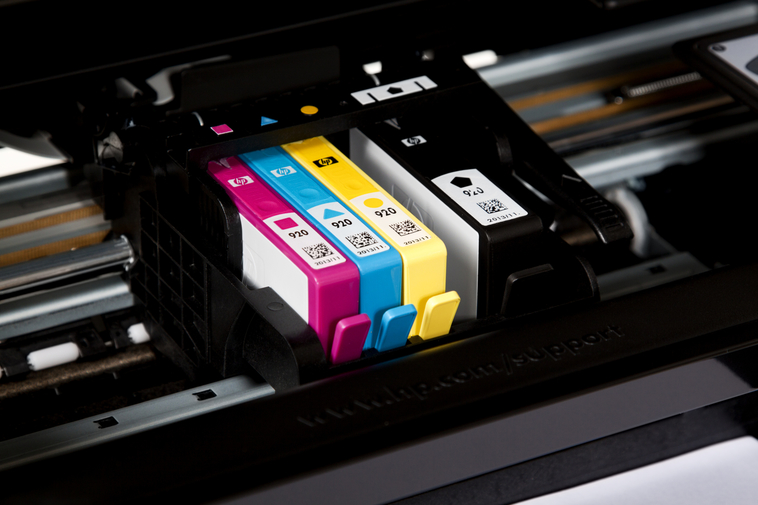 ink cartridges in a printer