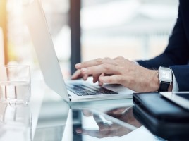 Man using laptop