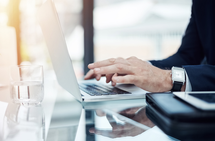 Man using laptop