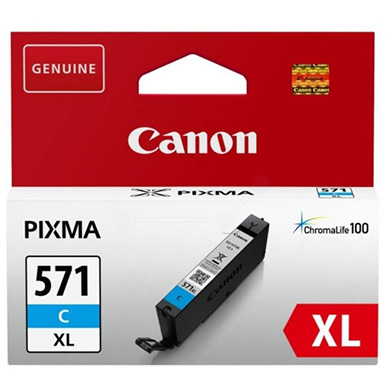 Canon 0332C001AA CLI-571XL High Yield Cyan Ink Cartridge (375 Pages)