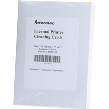 Intermec 1-110501-00 Cleaning Card, 4.5x6", box of 25