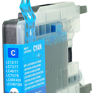 Compatible Brother LC-1280XL High Capacity Cyan Ink Cartridge (1,200 Pages) 