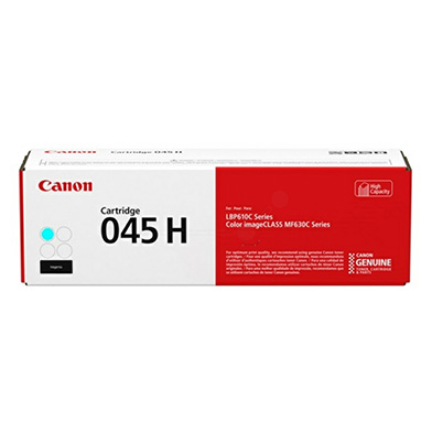 Canon 1245C002AA 045H High Capacity Cyan Toner Cartridge (2,200 Pages)