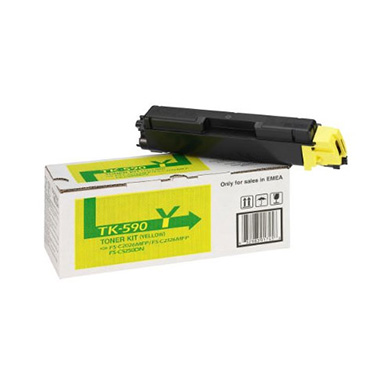 Kyocera 1T02KVANL0 TK-590Y Yellow Toner Cartridge (5,000 Pages)