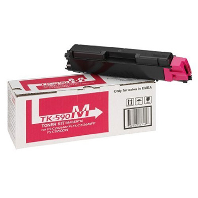 Kyocera 1T02KVBNL0 TK-590M Magenta Toner Cartridge (5,000 Pages)