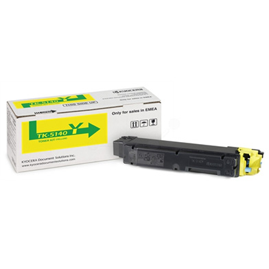 Kyocera 1T02NRANL0 TK-5140Y Yellow Toner Cartridge (5,000 Pages)