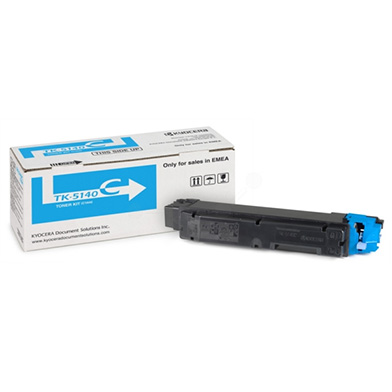 Kyocera 1T02NRCNL0 TK-5140C Cyan Toner Cartridge (5,000 Pages)