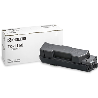 Kyocera 1T02RY0NL0 TK-1160 Black Toner Cartridge (7,200 Pages)