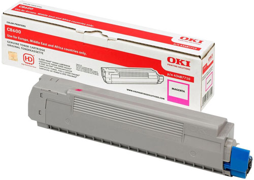 OKI 43487710 Magenta Toner Cartridge (6,000 Pages)