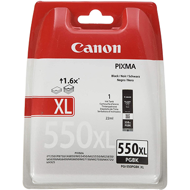 Canon 6431B001 PGI-550PGBK XL High Yield Pigment Black Ink Cartridge (500 Pages)