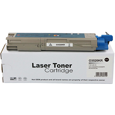 Compatible OKI Black Toner Cartridge (2,500 Pages)