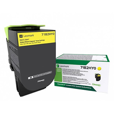 Lexmark 71B2HY0 Yellow Return Programme Toner Cartridge (3,500 pages)