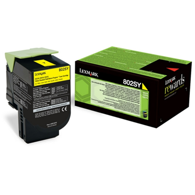 Lexmark 80C2SYE Yellow Toner Cartridge (2,000 Pages)