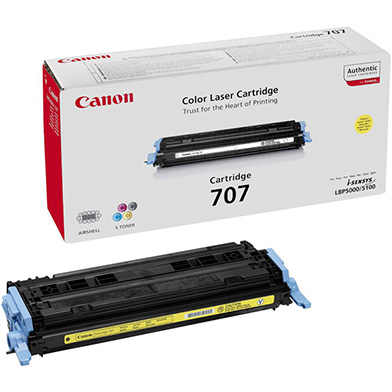 Canon 9421A004AA Yellow 707 Toner Cartridge (2,000 Pages)