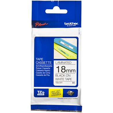 Brother TZE243 TZe-243 18mm Labelling Tape (BLUE ON WHITE)