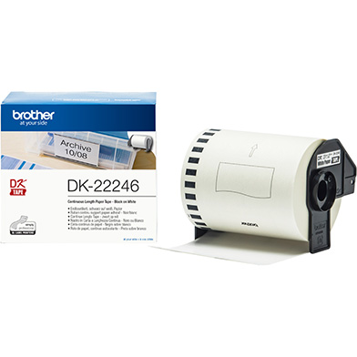 Brother DK22246 DK-22246 103mm Continuous Label Roll (BLACK ON WHITE)