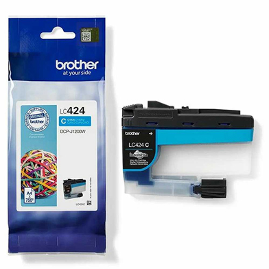 Brother LC424C LC-424C Cyan Ink Cartridge (750 Pages)