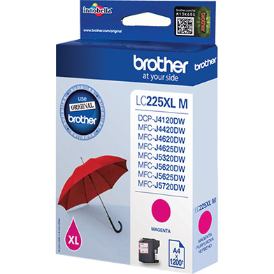 Brother LC225XLM XL Magenta Ink Cartridge (1,200 Pages)