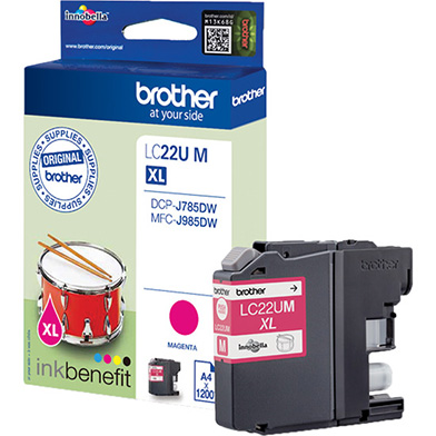 Brother LC22UM LC-22UM Magenta Ink Cartridge (1,200 Pages)