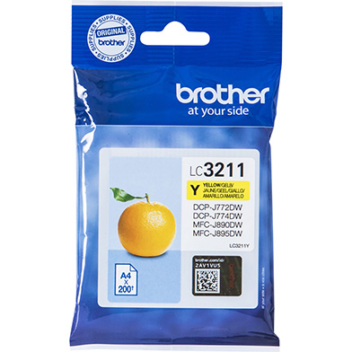 Brother LC3211Y LC-3211Y Yellow Ink Cartridge (200 Pages)