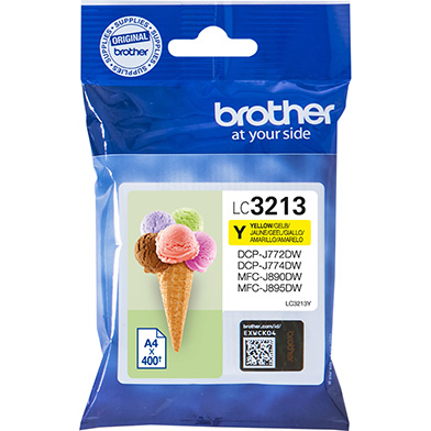 Brother LC3213Y LC3213Y High Yield Yellow Ink Cartridge (400 Pages)