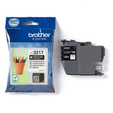 Brother LC3217BK Black Standard Ink Cartridge (550 Pages)