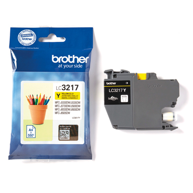 Brother LC3217Y Yellow Standard Ink Cartridge (550 Pages)