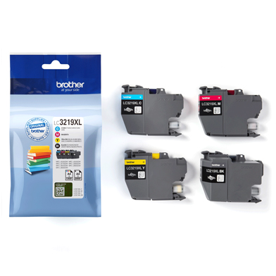 Brother LC3219XLVAL XL Ink Cartridge Multipack CMY (1,500 Pages) K (3,000 Pages)