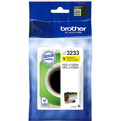 Brother LC3233Y LC-3233Y Yellow Ink Cartridge (1,500 Pages)