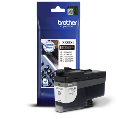 Brother LC3239XLBK LC-3239XL Extra High Yield Black Ink Cartridge (6,000 Pages)