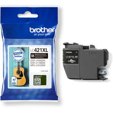 Brother LC421XLBK LC-421XLBK High Capacity Black Ink Cartridge (500 Pages)