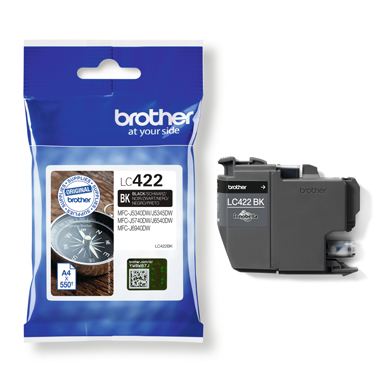 Brother LC422BK LC-422BK Black Ink Cartridge (550 Pages)