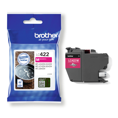 Brother LC422M LC-422M Magenta Ink Cartridge (550 Pages)