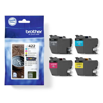 Brother LC422VAL LC-422 Ink Cartridge Multipack CMYK (550 Pages)