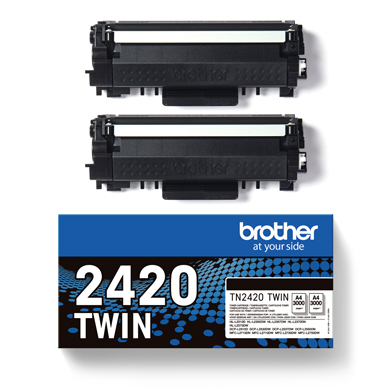 Brother TN2420TWIN TN-2420 Black Toner Cartridge Twin Pack (2 x 3,000 Pages)