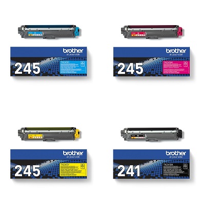 Brother TN-245 Hi-Cap Toner Value Pack CMY (2.2K) K (2.5K)