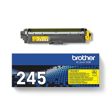 Brother TN245Y TN-245Y Hi-Cap Yellow Toner Cartridge (2,200 Pages)