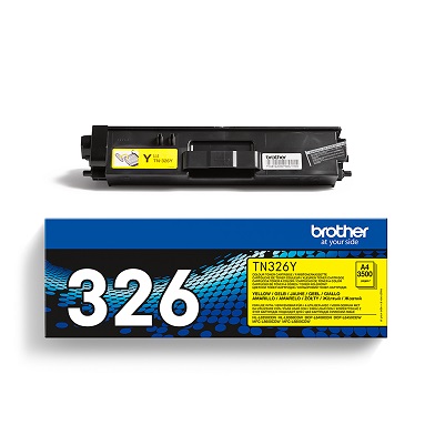 Brother TN326Y TN-326Y Yellow Toner Cartridge (3,500 Pages)
