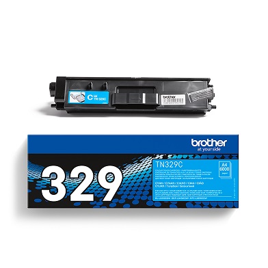 Brother TN329C TN-329C Cyan Toner Cartridge (6,000 Pages)