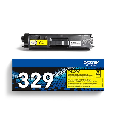 Brother TN329Y TN-329Y Yellow Toner Cartridge (6,000 Pages)