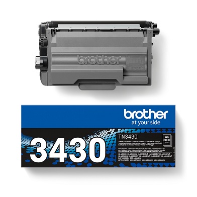 Brother TN3430 TN-3430 Black Toner Cartridge (3,000 Pages)