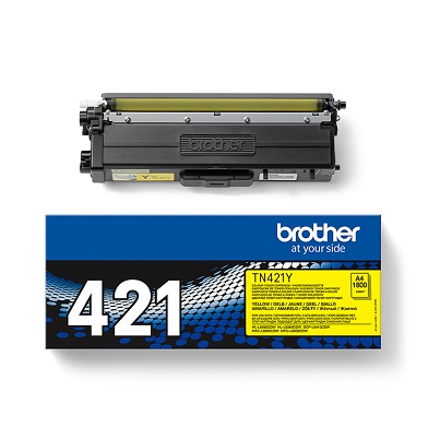 Brother TN421Y Yellow TN-421Y Toner Cartridge (1,800 Pages)