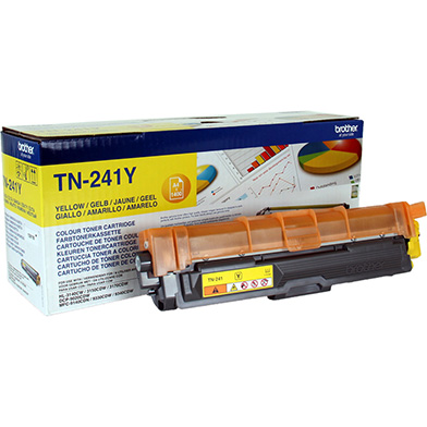 Brother TN241Y TN-241 Yellow Toner Cartridge (1,400 Pages)