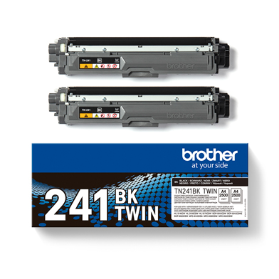 Brother TN241BKTWIN TN-241BK Black Toner Cartridge Twin Pack (2 x 2,500 Pages)